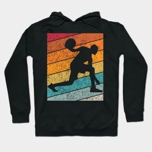 Basketball Outdoor Sports Retro Sunset Design Hoodie